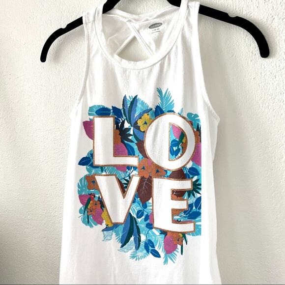 Old Navy Love Twisted Back Tank Size Kids Large - Picture 2 of 6